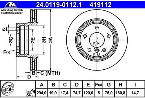ATE 24011901121 Bremsscheibe - (Paar)