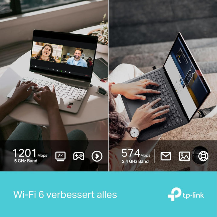 TP-Link Archer TX20U Nano WLAN Stick Für PC, WiFi 6 AX1800 Dual Band WLAN Adapter, Nano Grösse, WPA3