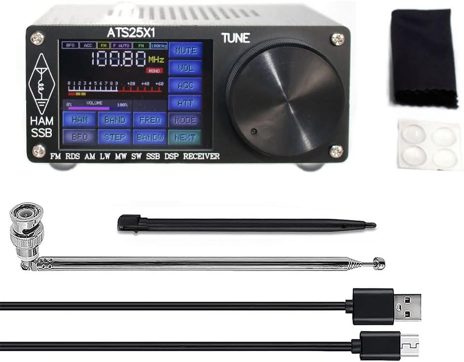 ATS 25 für X1 Si4732 Fullband-Radioempfänger, DSP-Funkempfänger mit 6.1 cm Touchscreen