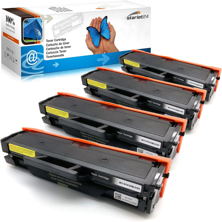 4X Tonerkartusche Kompatible als Ersatz für Samsung MLT-D101S für ML-2160 ML-2165 ML-2165W ML-2168 S