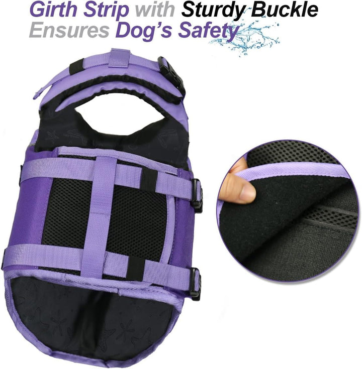 VIVAGLORY Sports Style Schwimmweste Hund, Hundeschwimmweste für Bootfahren, Auftrieb & Schwimmhilfe,