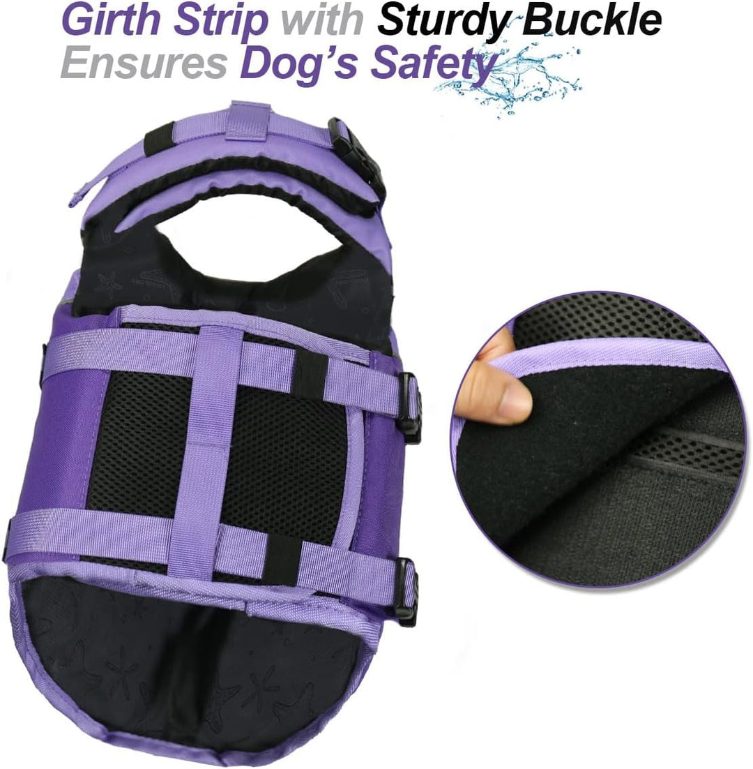 VIVAGLORY Sports Style Schwimmweste Hund, Hundeschwimmweste für Bootfahren, Auftrieb & Schwimmhilfe,