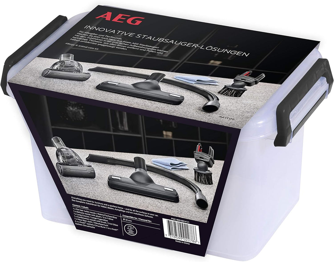 AEG AKIT09 Erweiterungsset (Staubsaugerdüsen, Zubehör, ideal für Allergiker und Haustierbesitzer, En