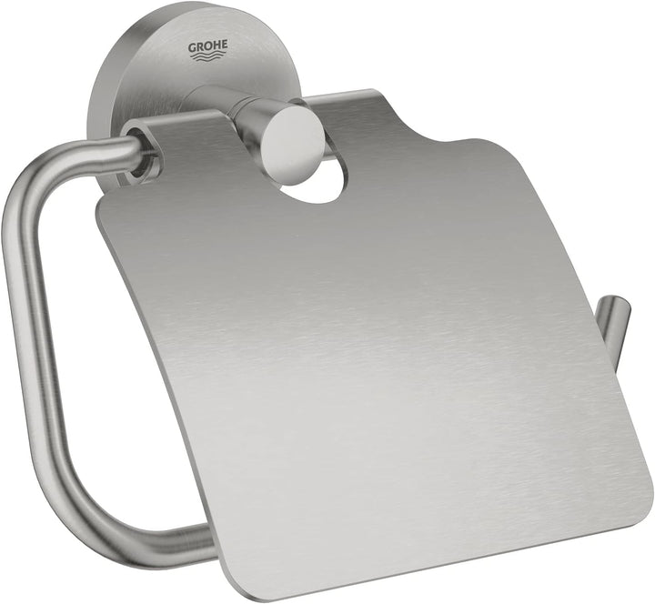 GROHE Start - Papierhalter (Material: Metall, verdeckte Befestigung, mit Deckel, langlebig), superst