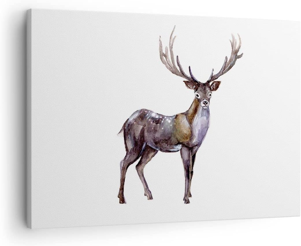 ARTTOR Bilder auf Leinwand Liebes Tier Wild Wald Leinwandbild 70x50cm Wandbilder Dekoration Wohnzimm