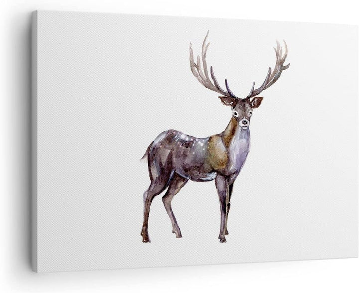 ARTTOR Bilder auf Leinwand Liebes Tier Wild Wald Leinwandbild 70x50cm Wandbilder Dekoration Wohnzimm