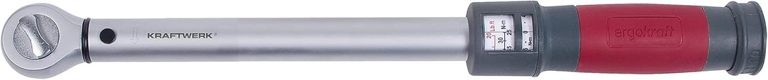 Kraftwerk 3233 Click Drehmomentschluessel 3/8 Zoll 10 60 Nm, Noir, Rouge, Acier Inoxydable