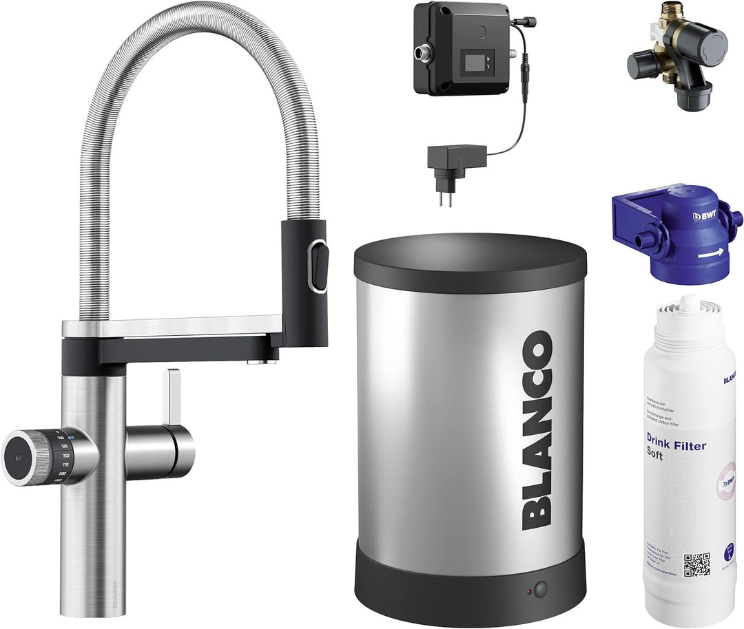BLANCO drink.hot EVOL-S Pro PVD Steel | Multifunktionales Heisswassersystem | Veredeltes kochend hei