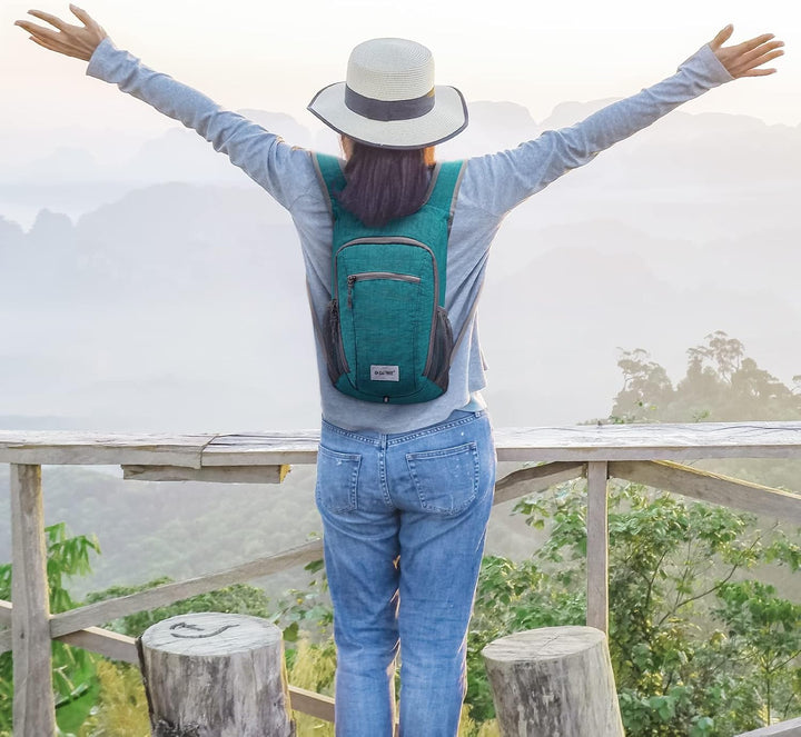 Kleiner Rucksack 10/15/20L Faltbarer Leichter Wanderrucksack Damen Herren, 10Liters