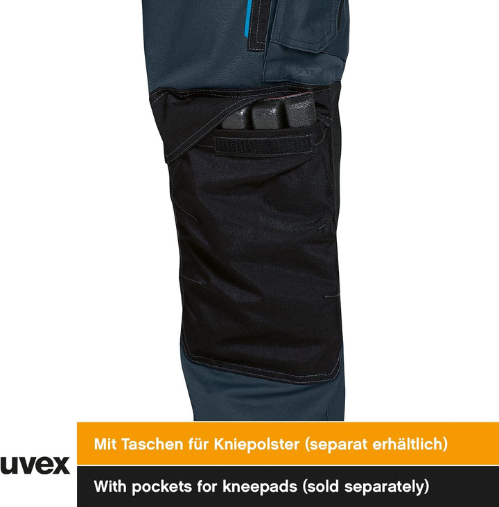 uvex Tune-up Herren-Arbeitshose lang - Männer-Arbeitshosen mit Stretch-Bund - Bundhose mit Kniepolst