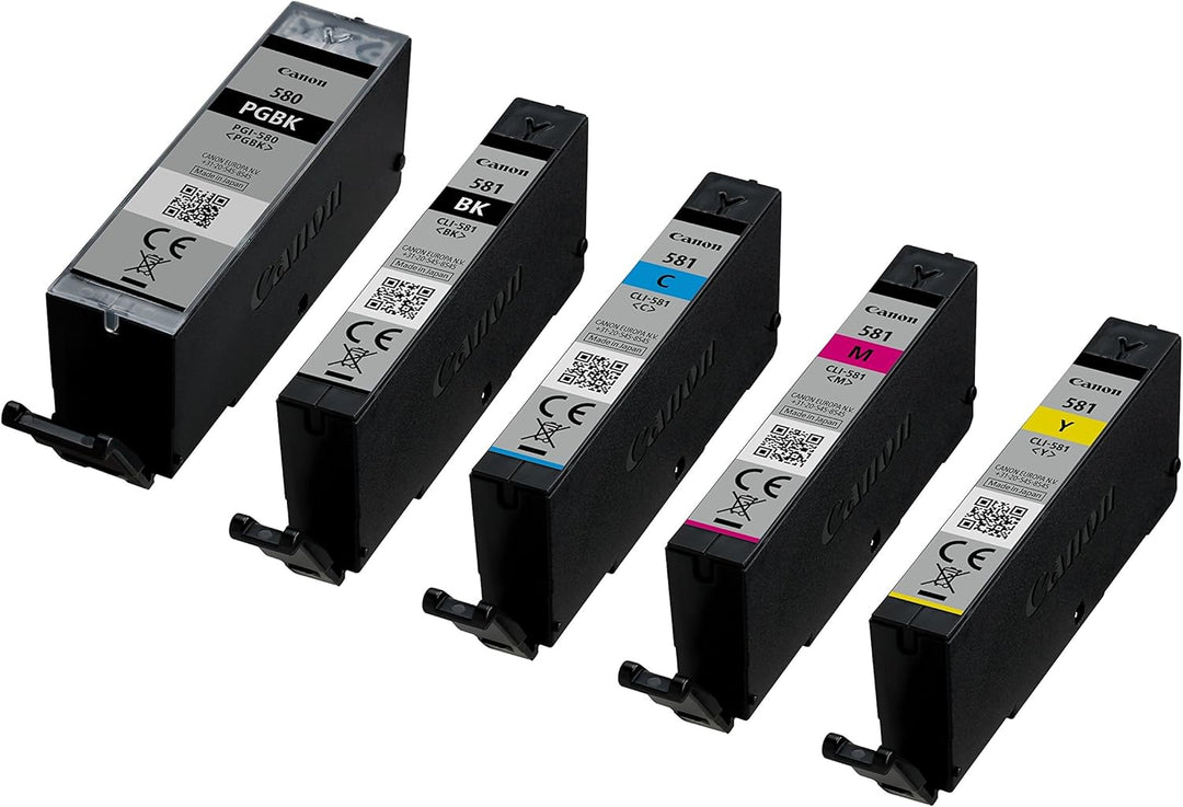 Canon PGI-580BK / CLI-581 BK/C/M/Y Druckertinte - Pigment- und Farbstofftinte Multipack Druckertinte