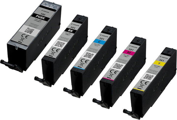 Canon PGI-580BK / CLI-581 BK/C/M/Y Druckertinte - Pigment- und Farbstofftinte Multipack Druckertinte