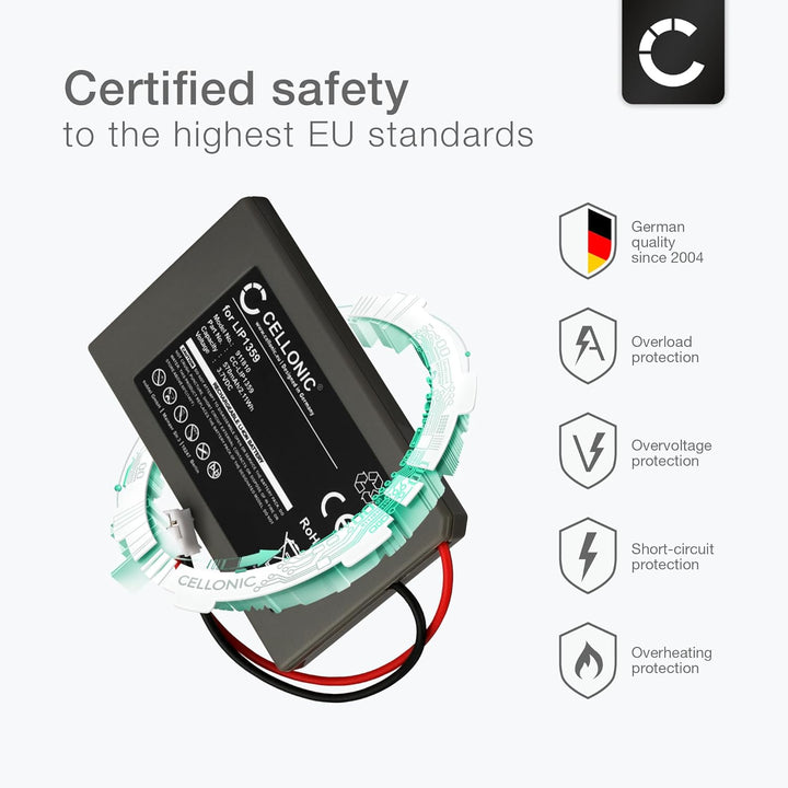 CELLONIC® Ersatz Akku LIP1359 kompatibel mit Sony Playstation 3 Controller, PS3 Dualshock Ersatzakku