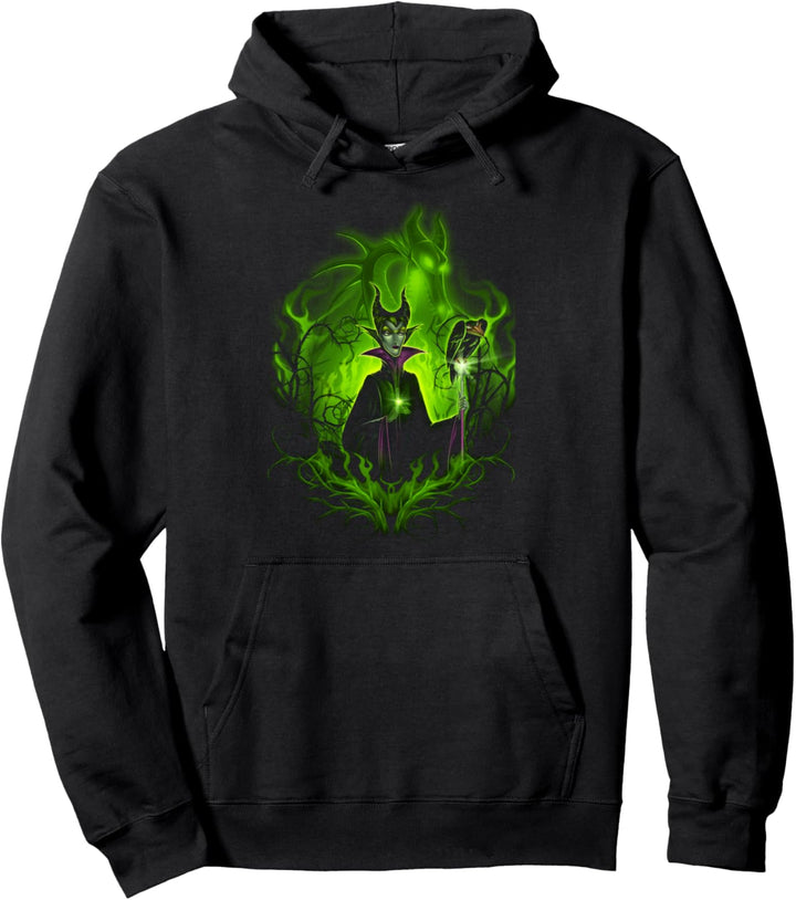 Disney Sleeping Beauty Maleficent Flame Dragon Portrait Pullover Hoodie