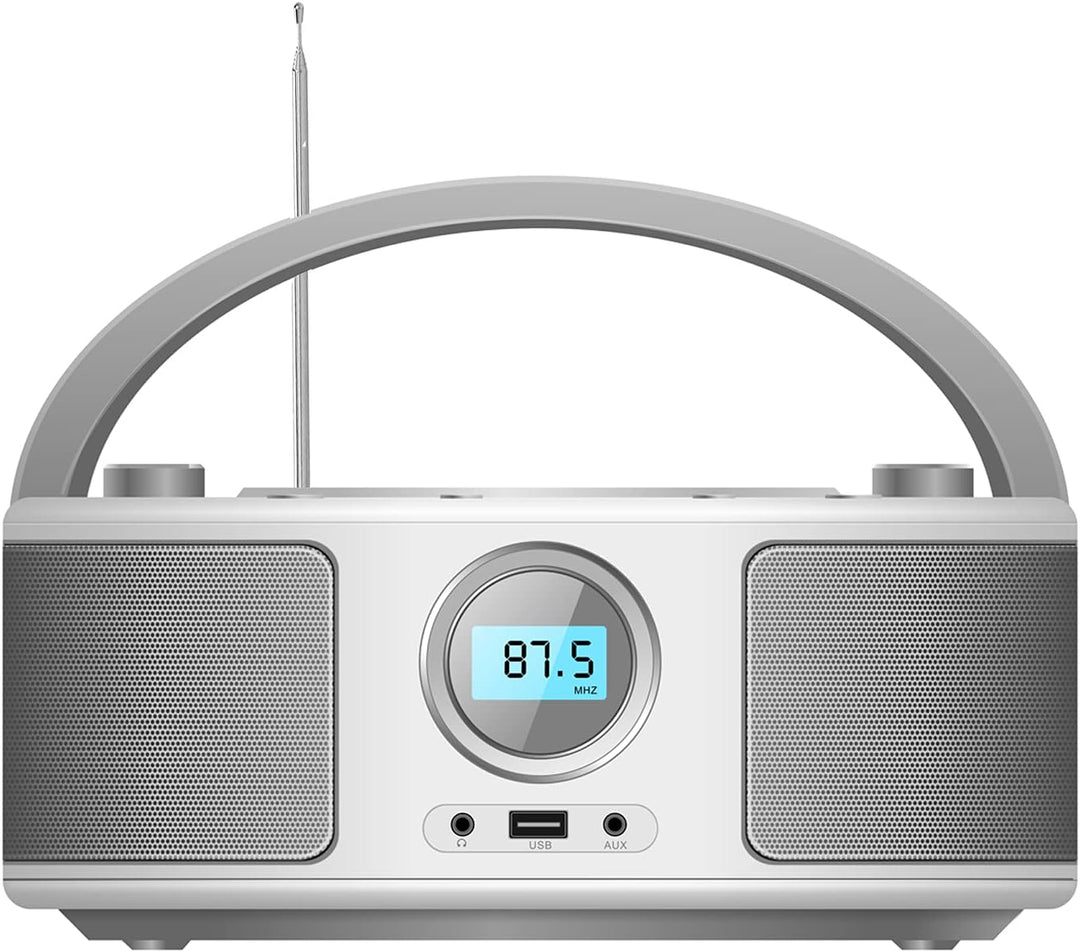 Tragbarer CD-Player Boombox,CD-MP3 Player,CD/CD-R,USB,FM Radio,AUX-In,CD Player Radio,Stereoanlage,K