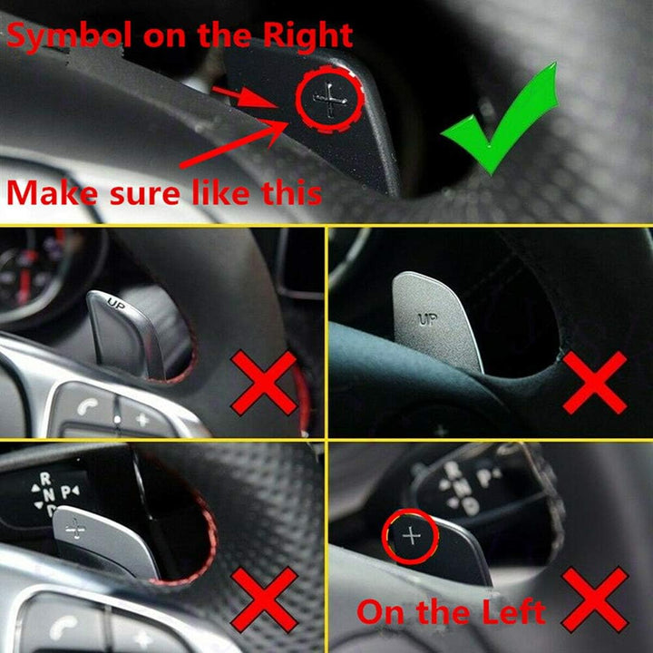 EBTOOLS Gear Shift E Class-Paddelverlängerung, Aluminium-Auto-Lenkrad-Schaltpaddelverlängerungen, Pa