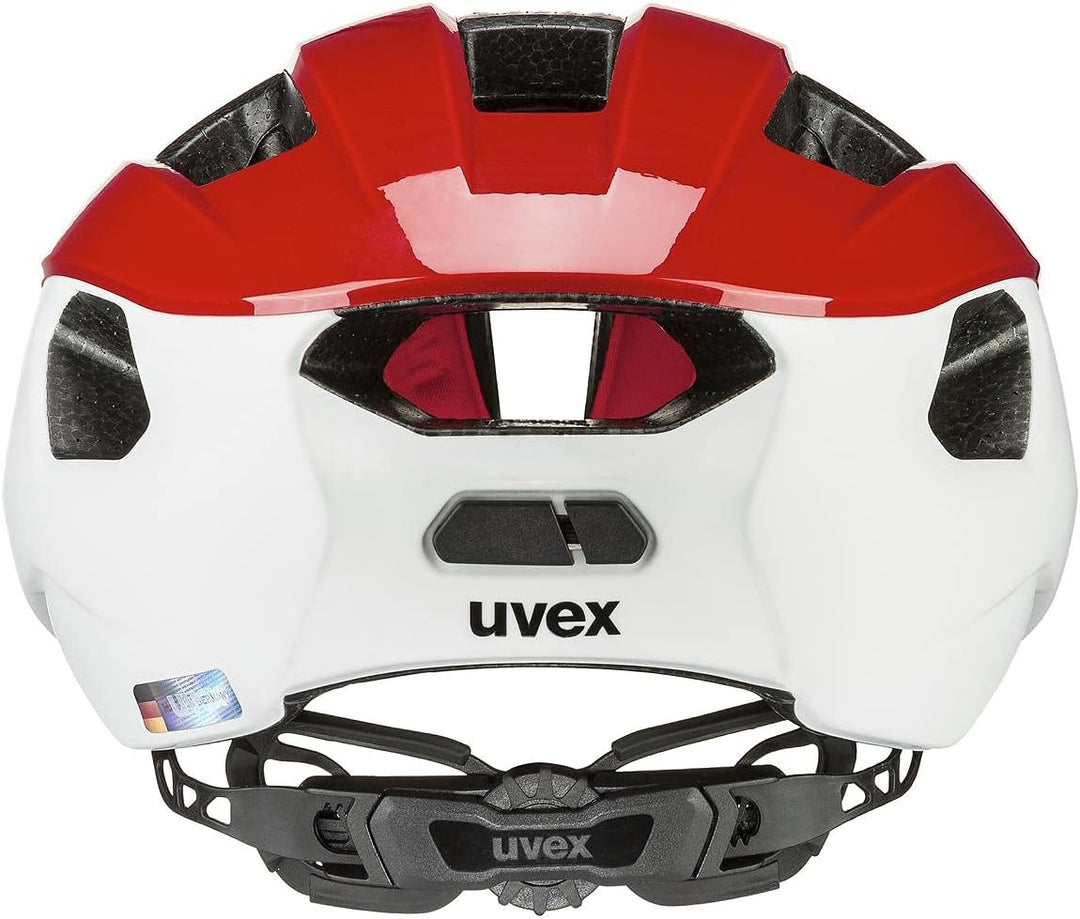 Uvex Rise CC Rennrad Fahrrad Helm matt rot/weiss 2022 52-56 cm, 52-56 cm