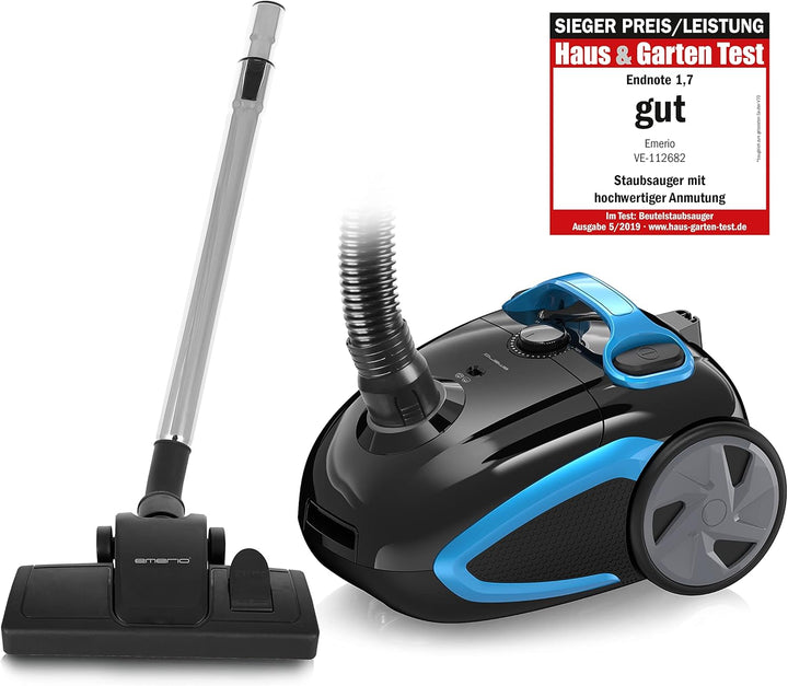 Emerio ECO Staubsauger mit Beutel Preis-/LEISTUNGSSIEGER Haus&Garten Test Note 1,7 Swirl Y101 800 Wa