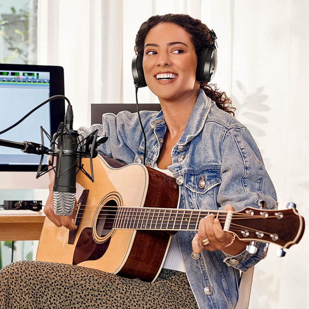 Rode NT1 5th Generation XLR USB Studio-Mikrofon Schwarz + K&M 23840 Gelenkarm-Stativ + keepdrum Mikr