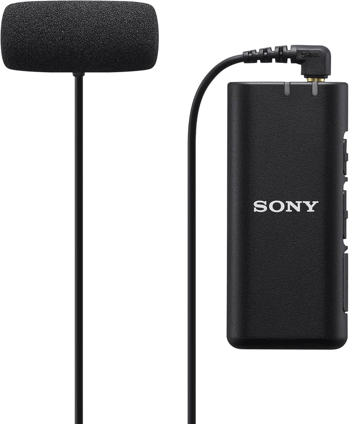 Sony ECM-LV1 Ansteckmikrofon mit Stereo-Tonaufzeichnung, Schwarz Stereo-Lavalier-Mikrofon Single, St