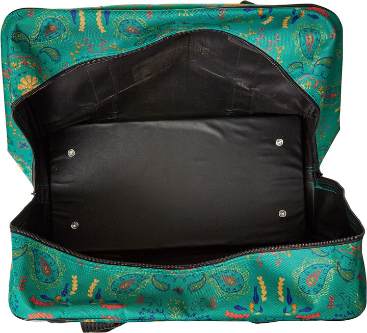 Janome 002totegreen Universal-Nähmaschinen-Tragetasche, Leinen, Grünes Paisley, 16 x 8 x 12, Paisley