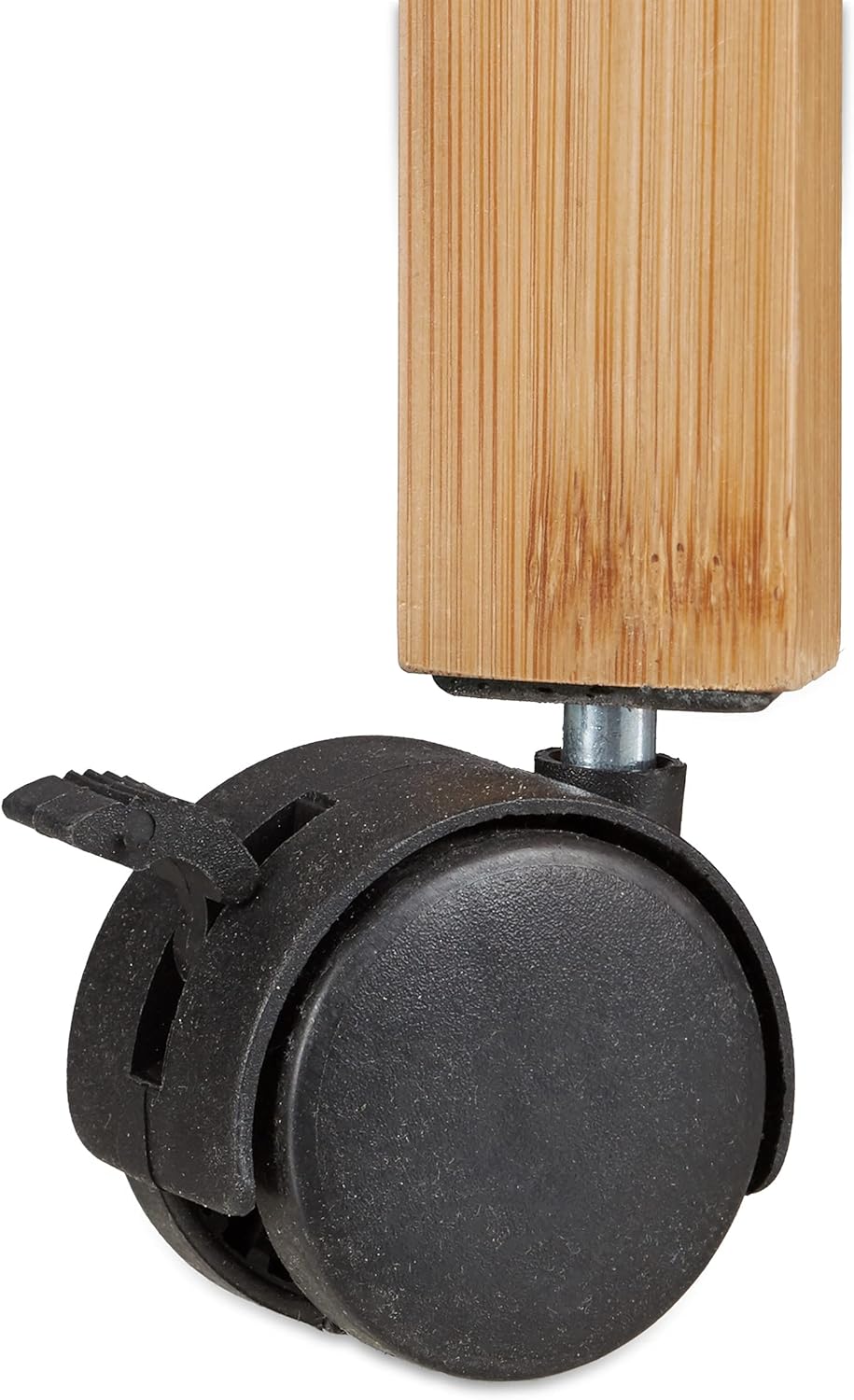 Relaxdays Küchenwagen Bambus, Servierwagen klappbar mit Flaschenhalter, Rollwagen Holz, HxBxT: 70 x