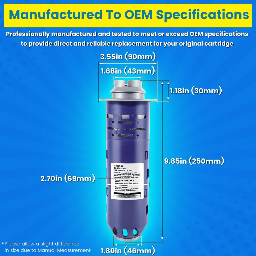 CTcar W28001 Mineralkartusche für Zodiac All DuoClear System 35 Gefässe Pool-Desinfektionsmittel, au