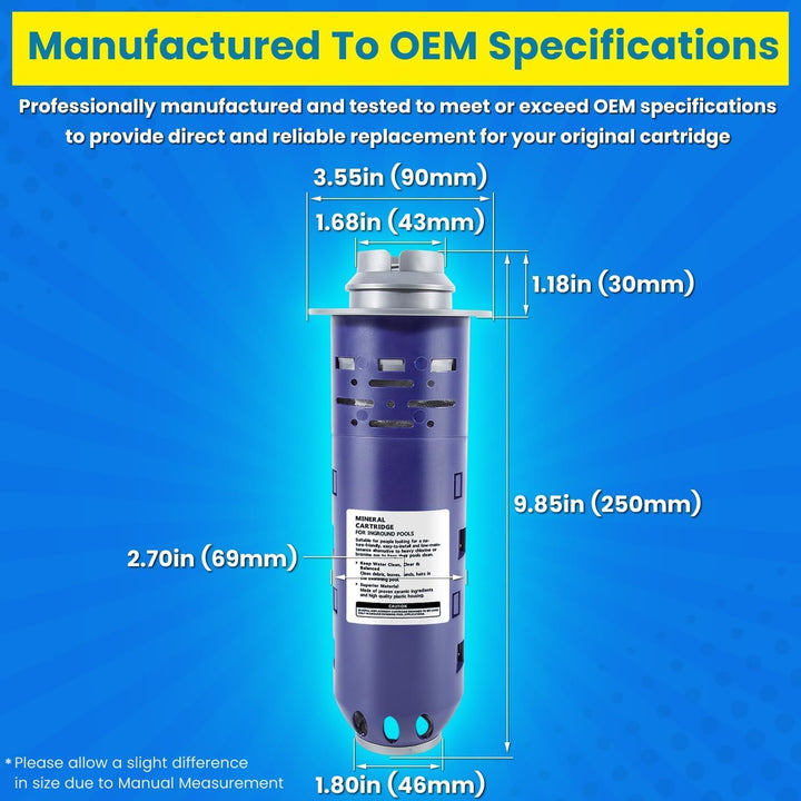 CTcar W28001 Mineralkartusche für Zodiac All DuoClear System 35 Gefässe Pool-Desinfektionsmittel, au