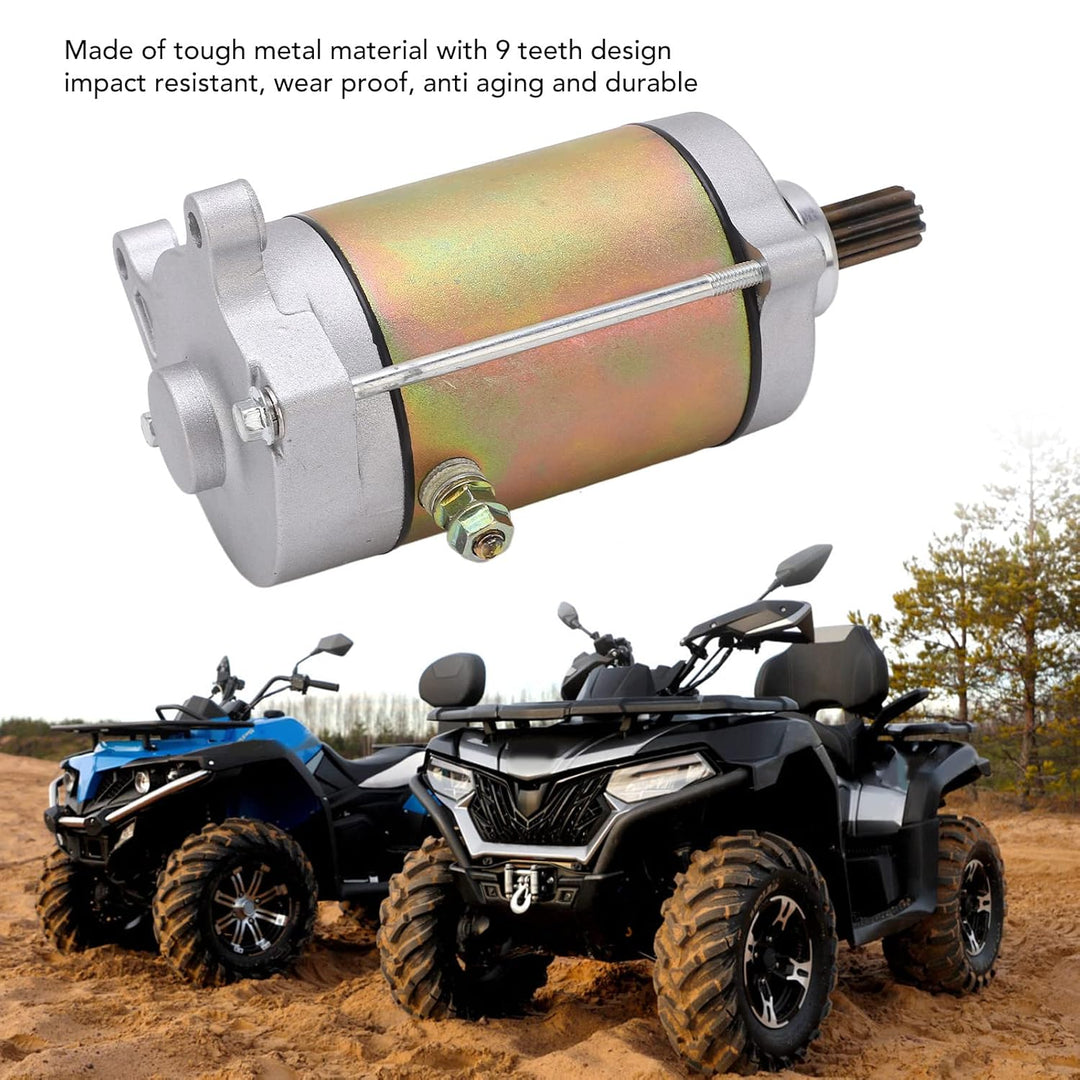 aqxreight Anlasser, ATV Anlasser 9 Zähne Elektromotor Anlasser OE 0GR0 091100 Ersatz für CFMoto UFOR