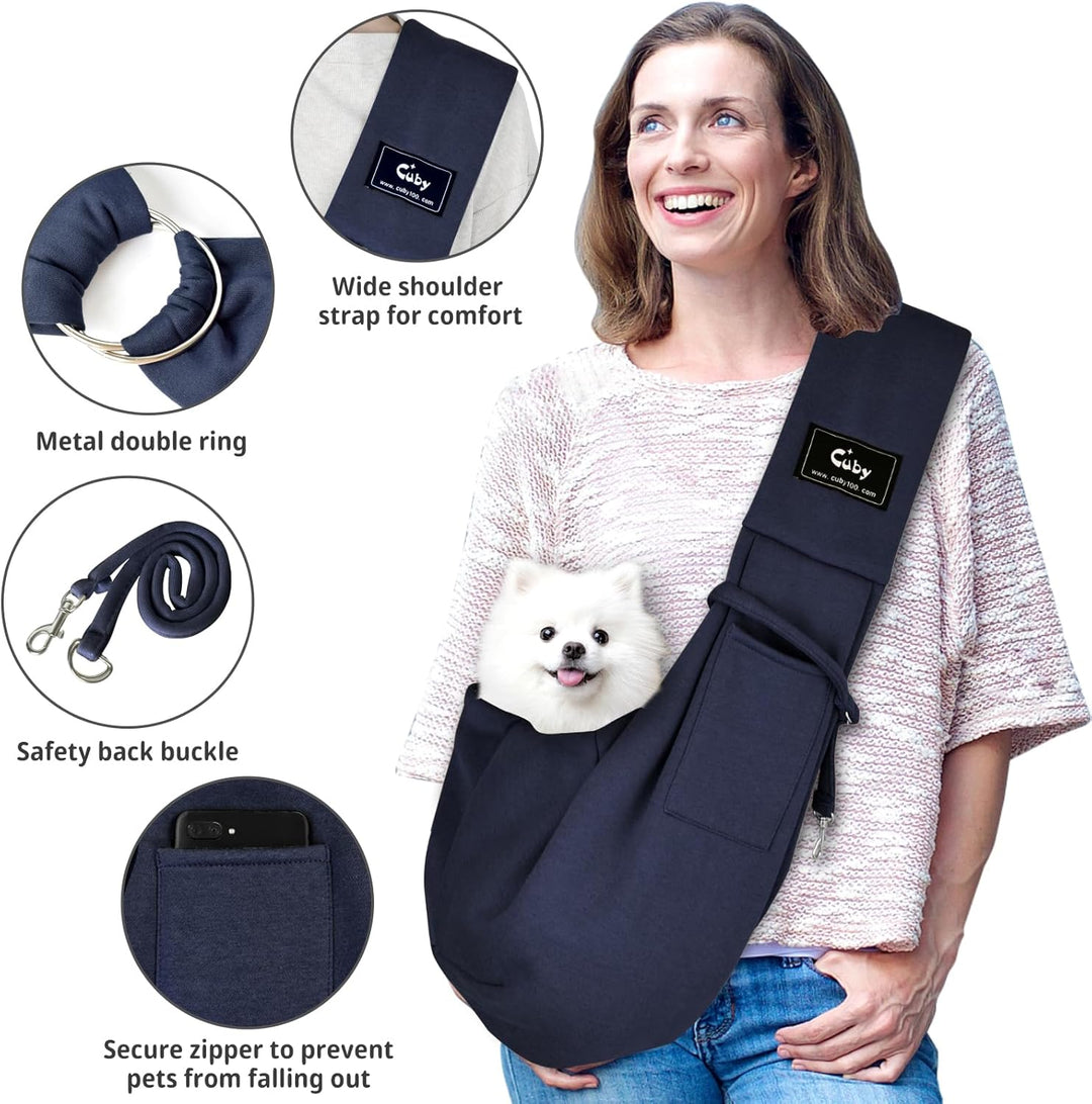 Cuby Hundetragetuch für Hunde und Katzen, wendbar, für Haustiere, Papoose Bag, weiche Tasche und Tra