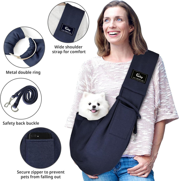 Cuby Hundetragetuch für Hunde und Katzen, wendbar, für Haustiere, Papoose Bag, weiche Tasche und Tra