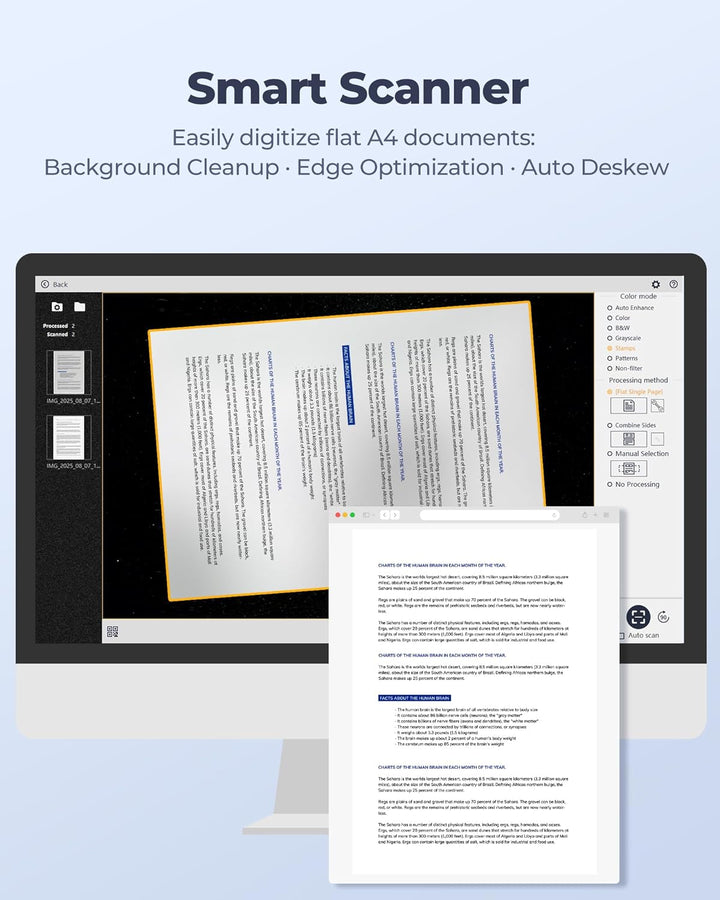 CZUR Lens Pro 12MP USB-DocumentenKamera und Visualizer, Faltbarer Dokumentenscanner mit OCR, Mobiler