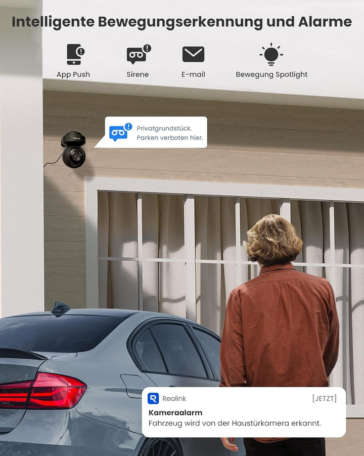 Reolink 5MP PTZ Überwachungskamera Aussen, 3X Optischer Zoom, 2,4/5GHz WLAN Kamera Outdoor mit Perso