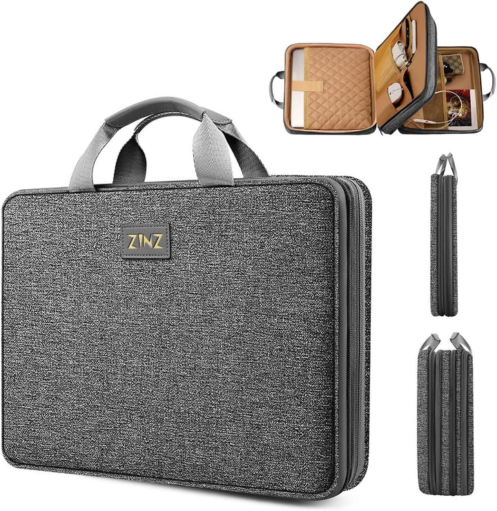 Schlank und Erweiterbar 15 15,6 16 Zoll Laptop Hülle Tasche mit Griff Riemen, Stossfeste Wasserdicht