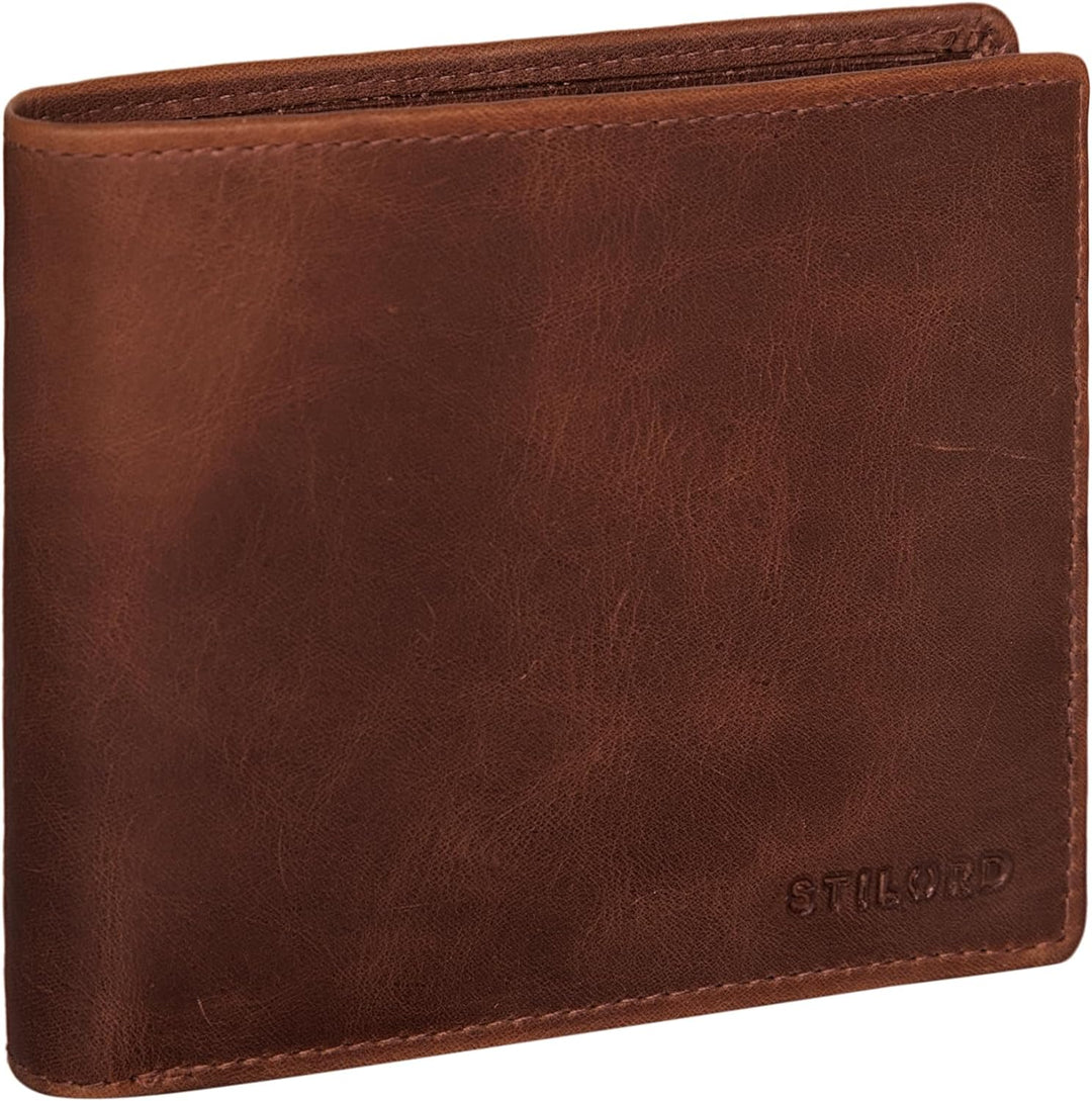 STILORD 'Lewis' Leder Portemonnaie Herren RFID Schutz Geldbörse für Männer viele Karten Fächern Brie