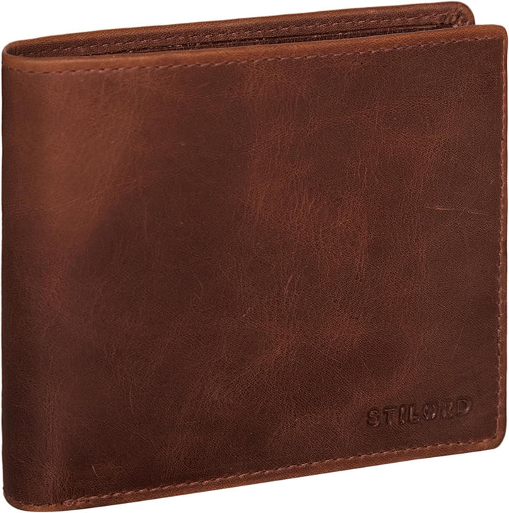 STILORD 'Lewis' Leder Portemonnaie Herren RFID Schutz Geldbörse für Männer viele Karten Fächern Brie