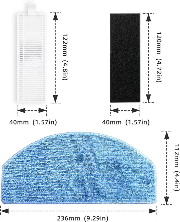 Liveryde Ersatzteile kompatibel mit Tikom G8000 / G8000 Pro, für Laresar Evol 3S Roboter Staubsauger