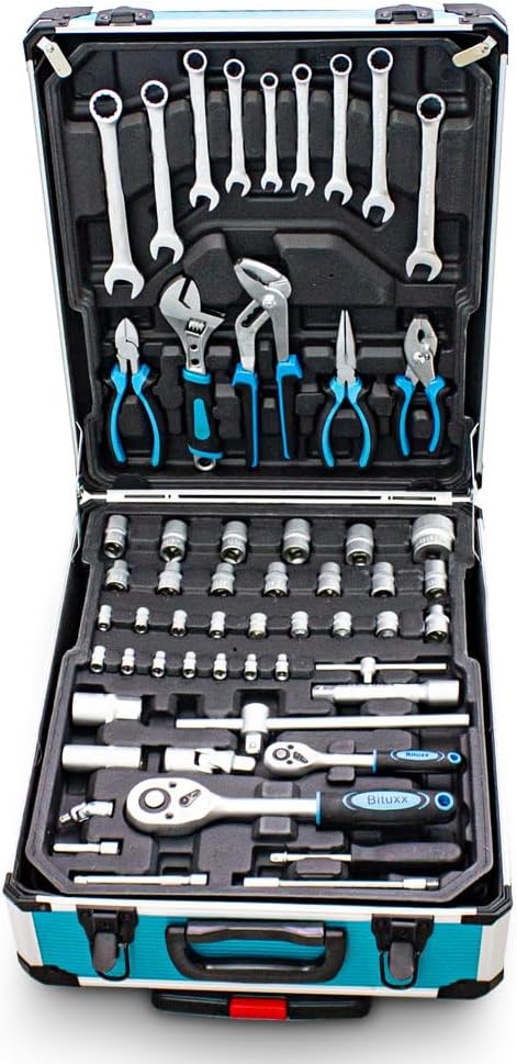 MS Point BITUXX Werkzeugkoffer 1200 teilig Werkzeug Knarrenkasten Werkzeugkiste Werkzeugtrolley Nuss