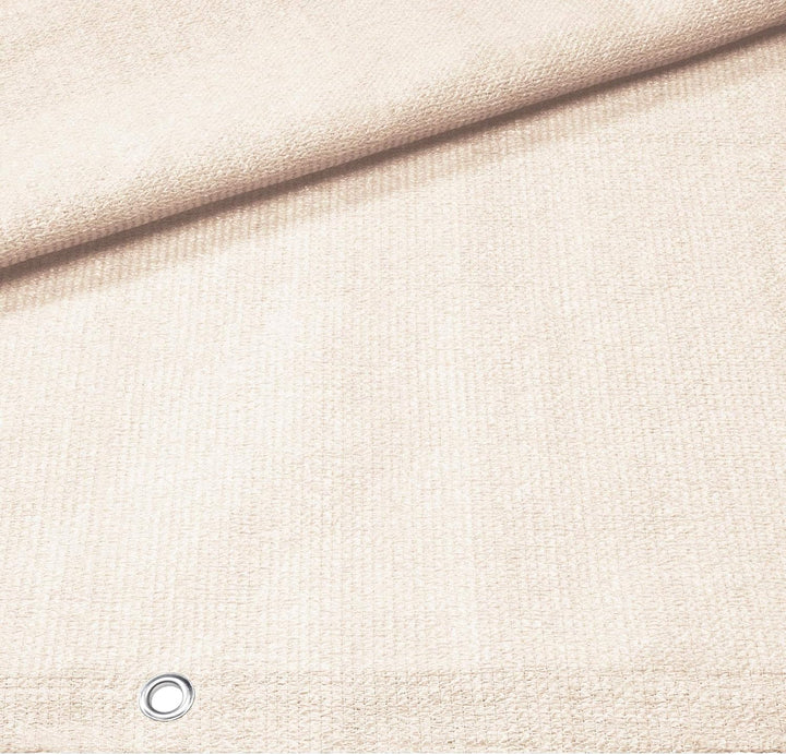 CelinaSun Sichtschutz Balkon 0,75 x 3 m Creme weiss HDPE Balkonbespannung mit Kabelbinder atmungsakt