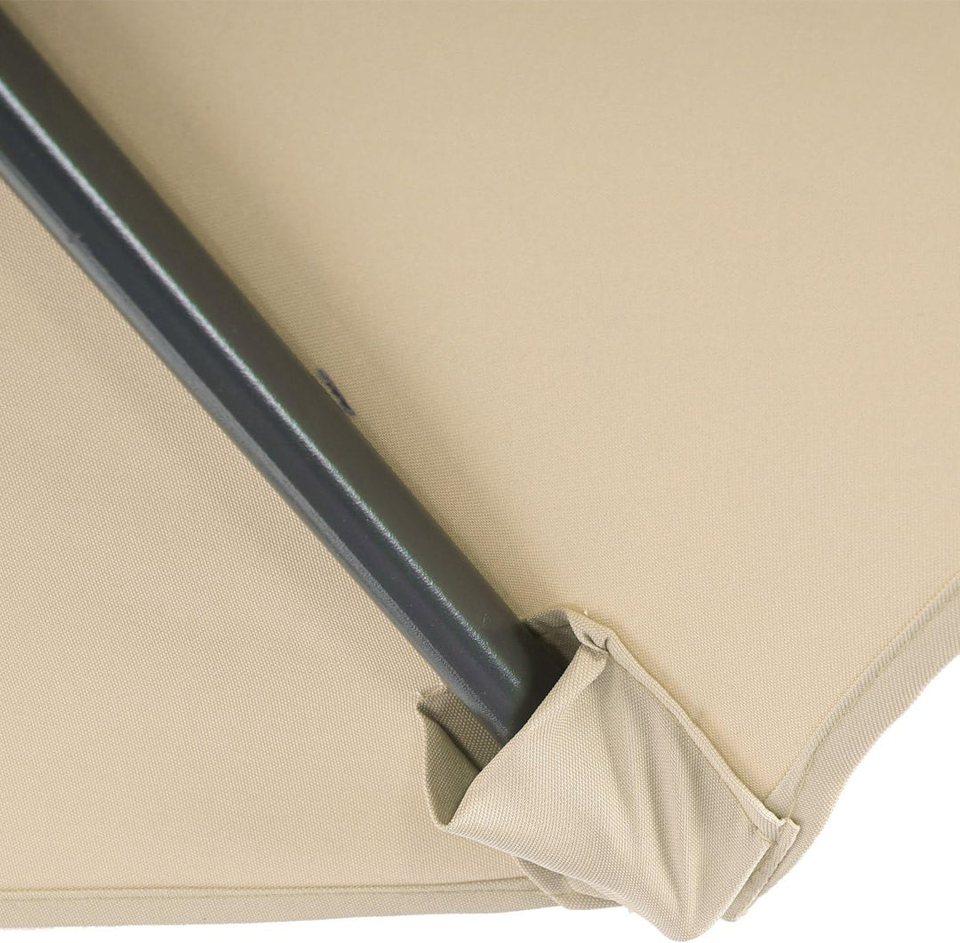 Mendler Ampelschirm Acerra, Sonnenschirm Sonnenschutz, Ø 3m neigbar, Polyester/Stahl 11kg mit Stände