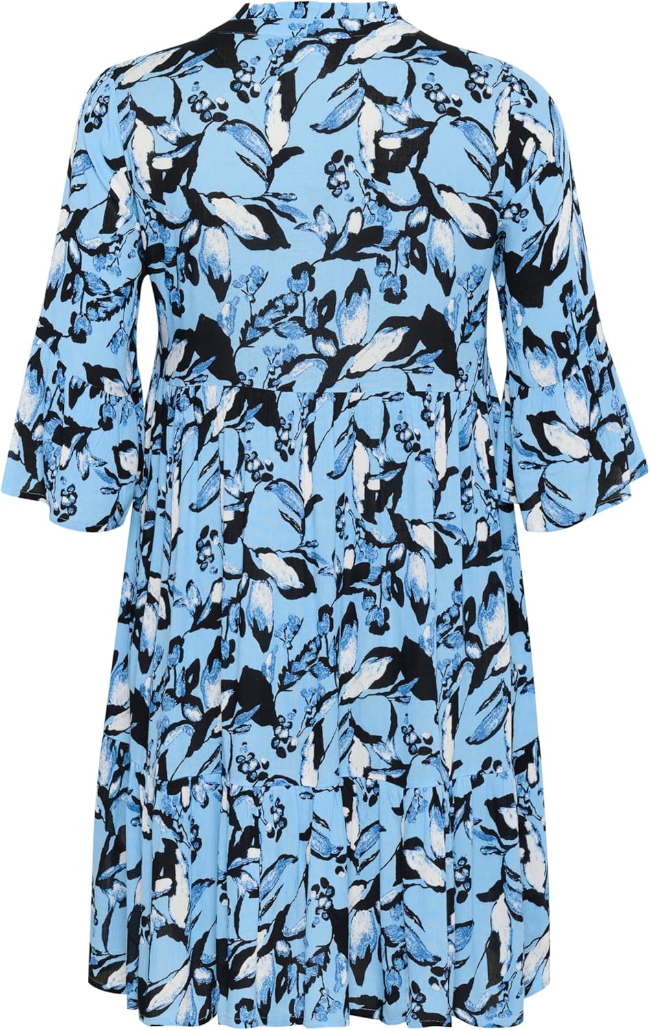 KAFFE CURVE Kleid KCisma 46 Blue Graphic Flower, 46 Blue Graphic Flower