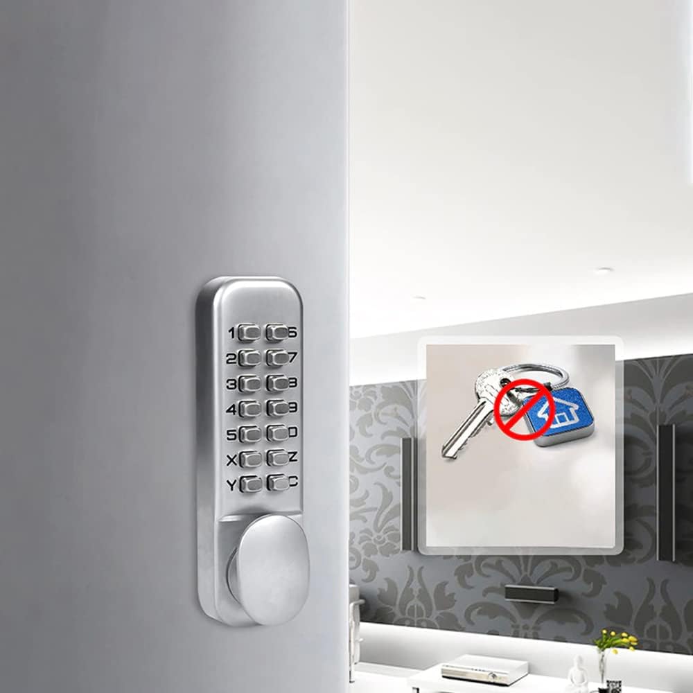 Retoo Codeschloss Mechanisches, Schlüsselloses Türschloss mit Zahlencode, Keyless Code Schloss mit P