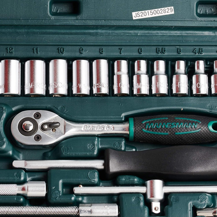 Brüder Mannesmann Werkzeug M 2040 Steckschlüsselsatz 1/4", 46-tlg Single, Single