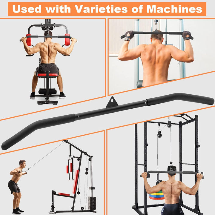 SERTT 39 Zoll LAT Pulldown Bar Attachment for Pulley Cable Machine, Curl Tricep Press Down Bar with