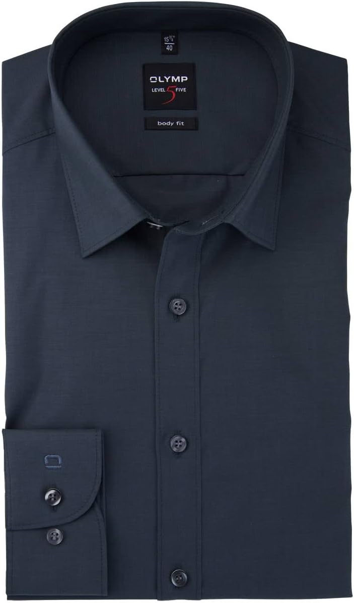 OLYMP Level Five Body fit Hemd extra Langer Arm anthrazit AL 69