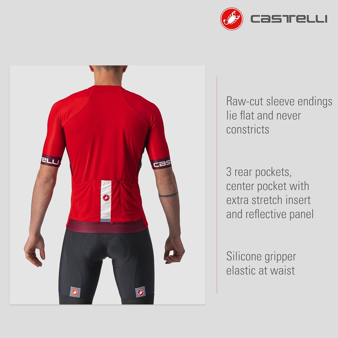 CASTELLI Herren Entrata Vi Jersey Sweatshirt XXL Rot, XXL Rot