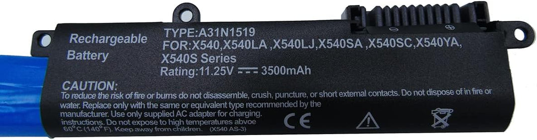 GOLEMON® 11,25V 3500mAh A31N1519 Akku für Asus R540 R540L R540LA R540LJ R540S R540SA R540Y X540 X540