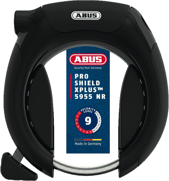 ABUS Rahmenschloss Pro Shield XPlus 5955 + Einsteckkette 6KS + Schlosstasche - Fahrradschloss mit XP