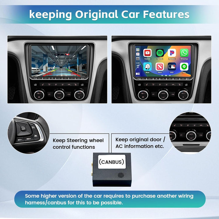 Hikity 2+32G Android 11 Autoradio mit Carplay Android Auto für VW Golf 5 6 Polo Radio Bluetooth, Aut