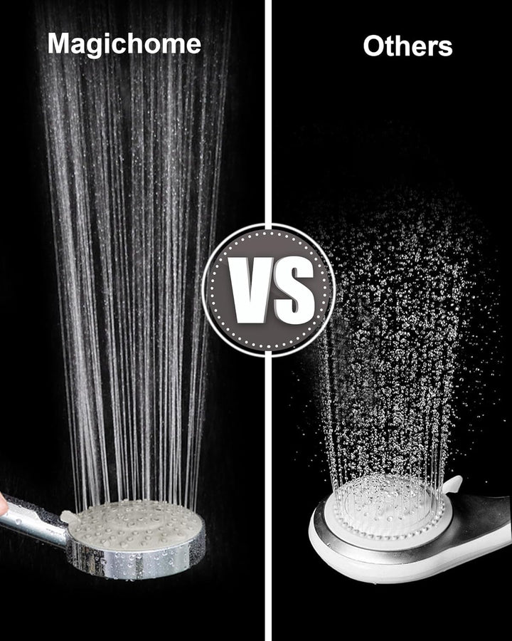 Magichome Duschkopf Wassersparend mit Schlauch 2M, mit 5 Strahlarten, Turbogeladenes Design Hochdruc